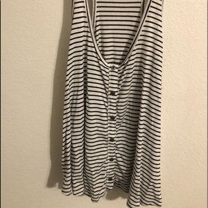 Black and white striped Hollister tank SZ Small